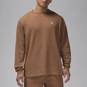 Air Jordan Essentials Thermal Long-Sleeve T-Shirt Brown Tan Men's Small S New LE